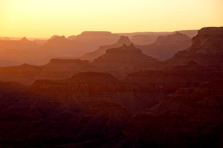 Beautiful picture of the Grand Canyon at sunset
