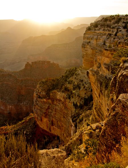 Beautiful picture of a sunset at the Grand Canyon