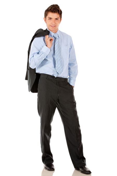 Confident business man - isolated over a white background