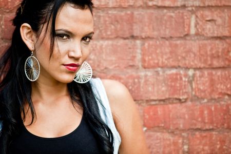 Sexy grunge woman with an urban style