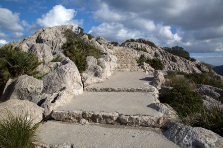 Footpath on Formentor; Majorca; Spain