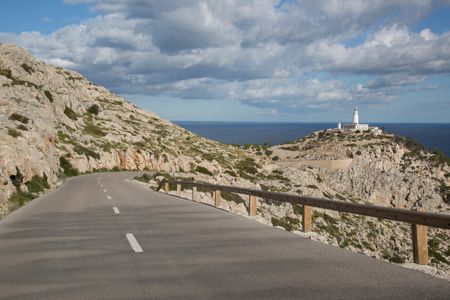 Lighthouse and Road at Formentor; Majorca; Spain