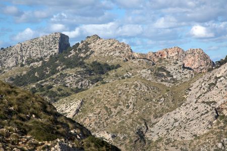View of Peaks at Formentor; Majorca; Spain