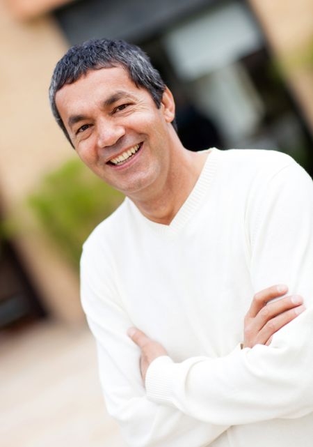 Portrait of a confident casual man smiling