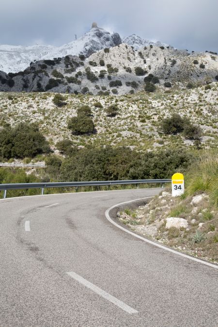 Tramontana Mountains in Winter near Puig Major; Majorca; Spain