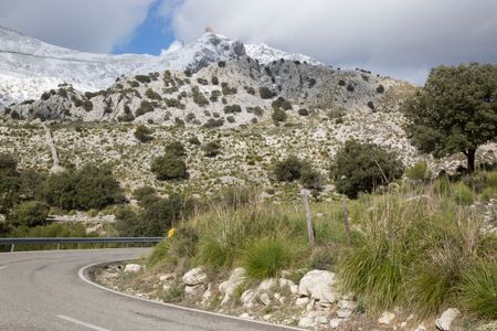 Tramontana Mountains from Road, Majorca, Spain