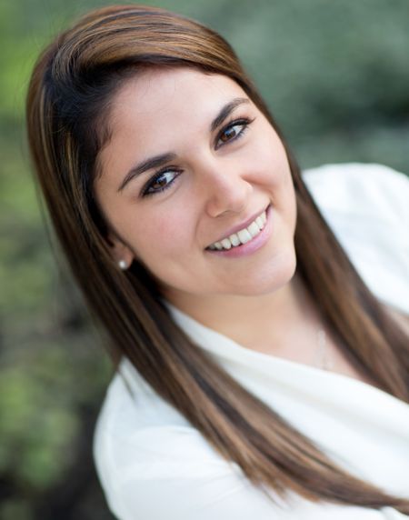 Portrait of a young business woman smiling