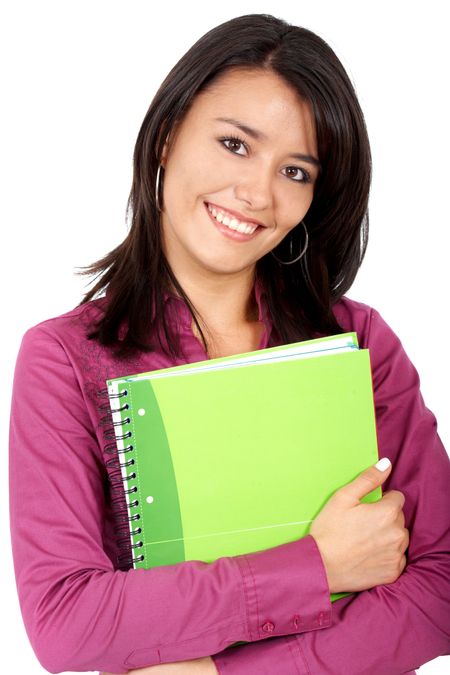 college-student-smiling-holding-notebooks-isolated-10485925 college student smiling and holding notebooks - isolated over a white background