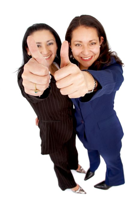 women sucess in business isolated over a white background