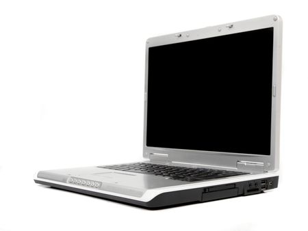 isolated laptop computer over a white background