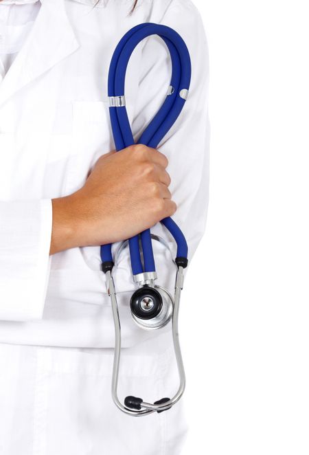 doctor stethoscope isolated over a white background