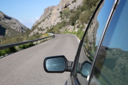 Car Wing Mirror, Grazalema National Park, Spain