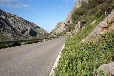 Open Road in Grazalema National Park; Spain