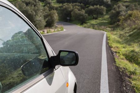 Car Wing Mirror, Grazalema National Park, Spain