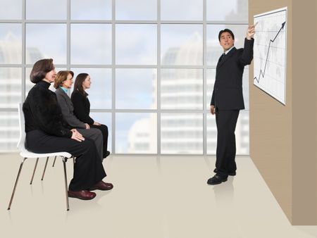 Business presentation in an office 5