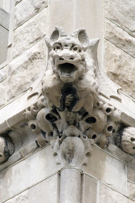 Gargoyle on college building