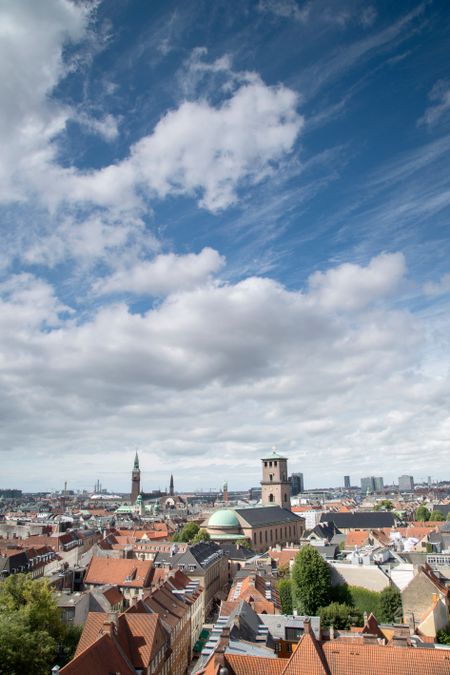 View of Copenhagen including Cathedral; Denmark