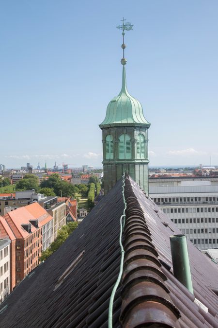 View of Copenhagen from Trinitatis Church Roof and Round Tower, Denmark