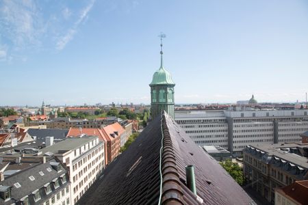 View of Copenhagen and Trinitatis Church Roof from Round Tower, Denmark
