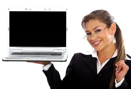 business-woman-displaying-laptop-isolated-white-11542672 business woman displaying a laptop - isolated over a white background