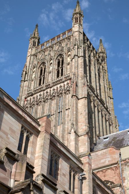 Tower of Cathedral Church; Worcester; England; UK