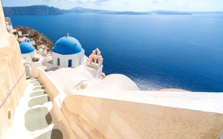 Beautiful view from the island of Santorini