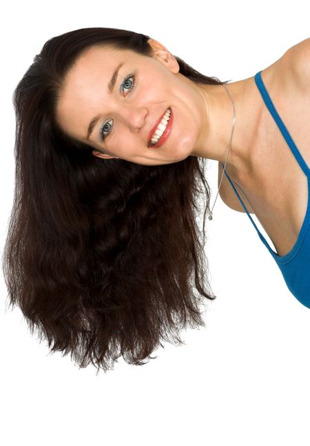 beautiful-girl-coming-frame-white-1166635 beautiful girl coming into the frame over white