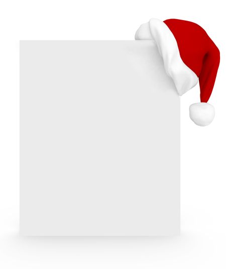 3D Christmas banner - isolated over a white background