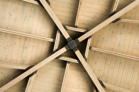 Rafters of a picnic shelter