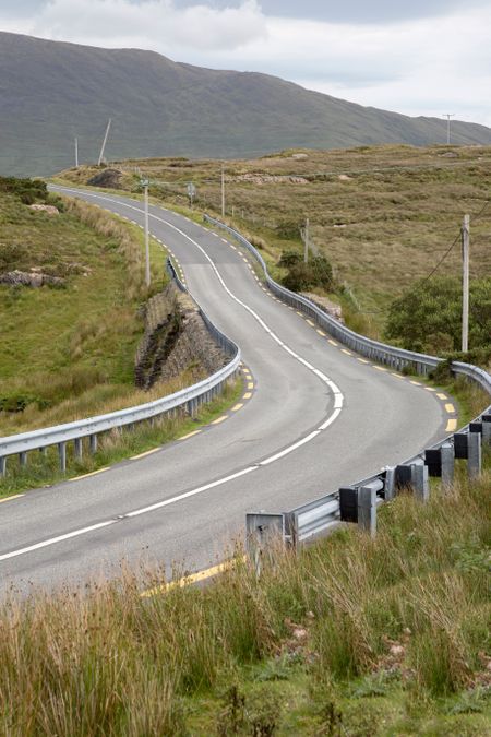 Open Road near Killary Fjord; Connemara National Park; Ireland
