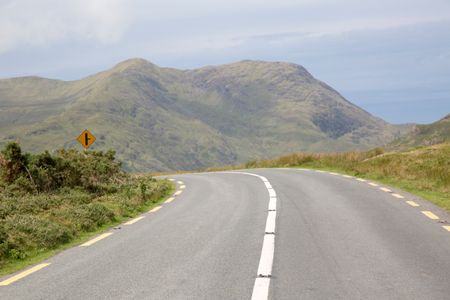 Open Road near Killary Fjord; Connemara National Park; Ireland