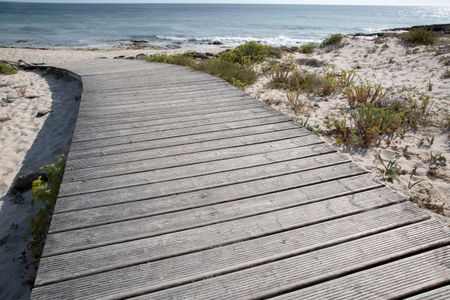 Footpath at Beach in Galicia; Spain