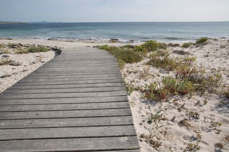 Footpath and Beach in Galicia; Spain