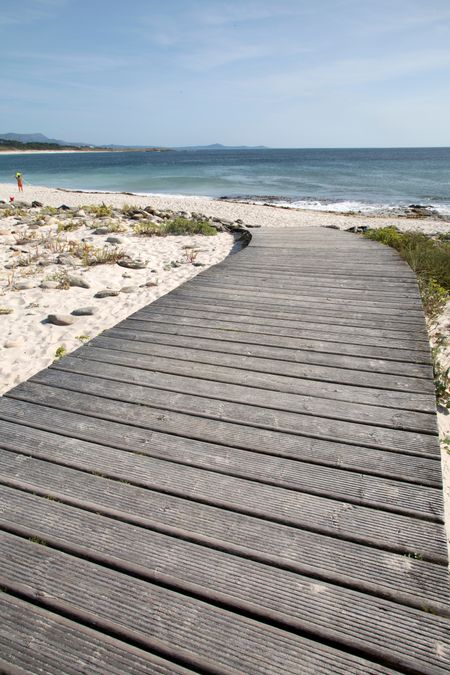 Footpath and Beach in Galicia; Spain