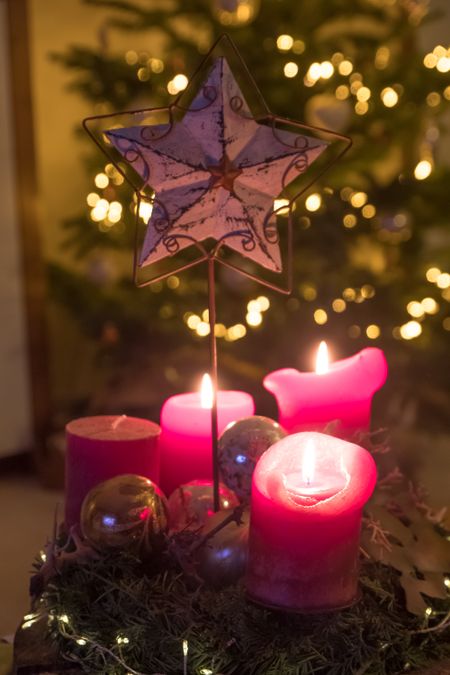 Candles at Christmas time