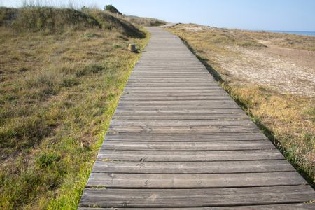 Footpath at Beach in Galicia; Spain
