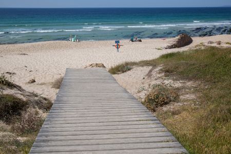 Footpath at Beach, Galicia; Spain