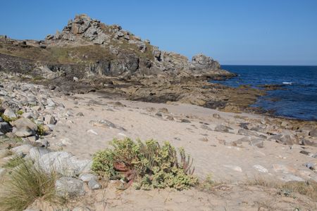 Fort and Beach; Galicia; Spain