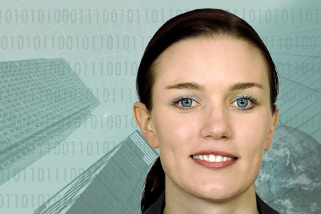 business woman  with a corporate background