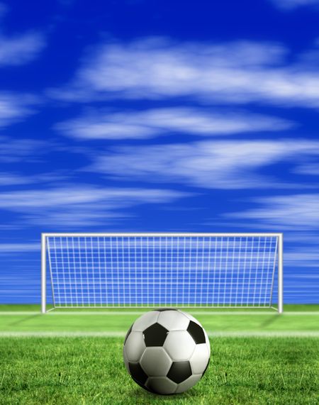 football - penalty kick, focus on ball