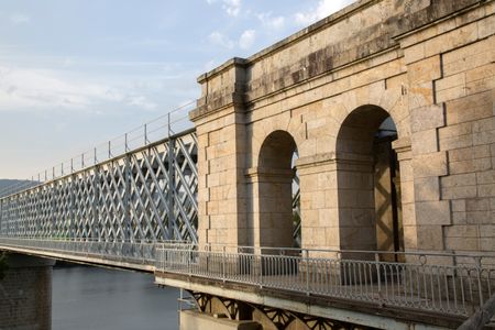 International Bridge (1886) in Tuy and Valencia; Spain; Portugal