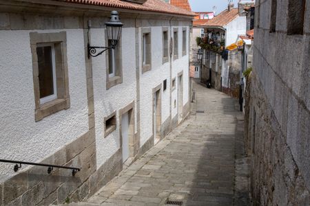 Empty Street; Bayona; Galicia; Spain