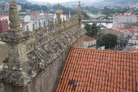Roof of Cathedral, Galicia, Spain