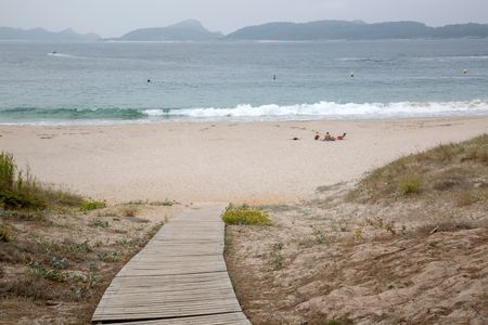 Beach and Footpath in Galicia, Spain