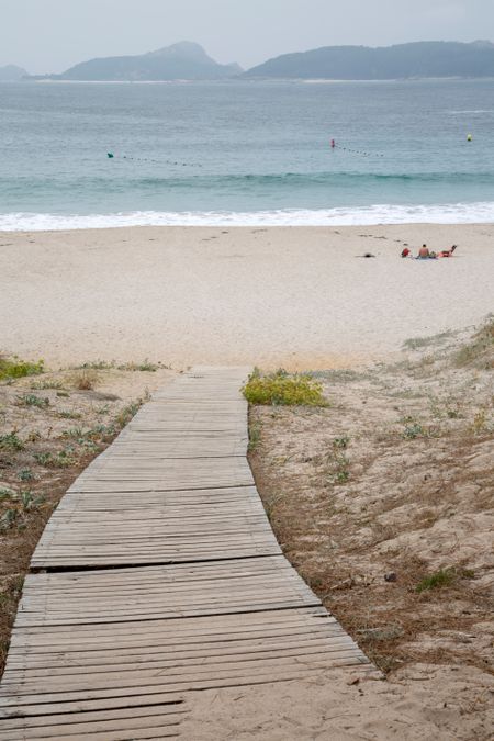 Beach and Footpath, Galicia, Spain,