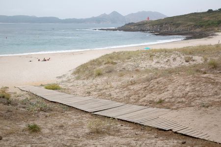 Beach and Footpath in Galicia, Spain