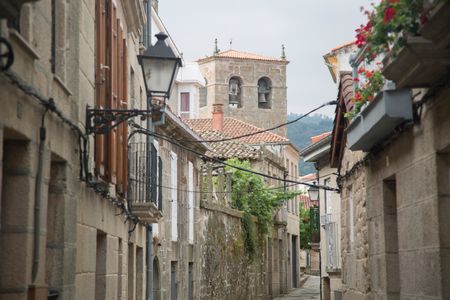 Empty Street in Village in Galicia; Spain