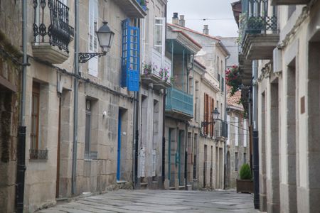Empty Street in Galicia; Spain