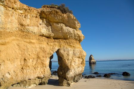Cliff at Beach, Algarve, Portugal