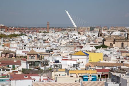 View of Seville Roof Tops; Spain